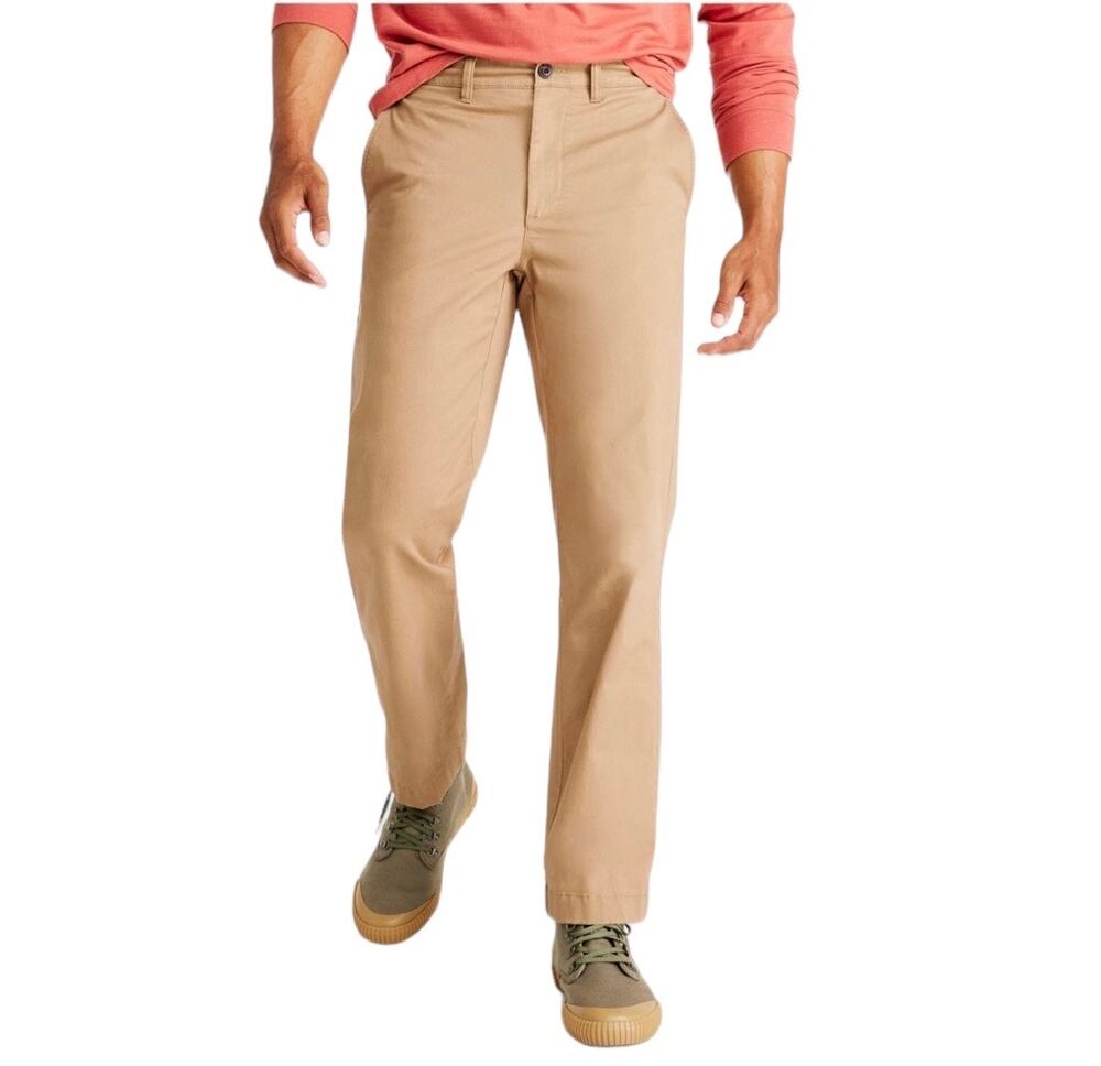 LL Bean 36 34 Mens Lakewashed Stretch Heritage Khaki Straight Leg Pants Standard